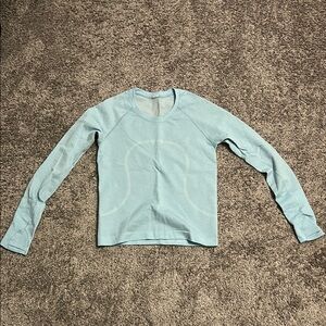 Light Blue Lululemon Race Length Long Sleeve